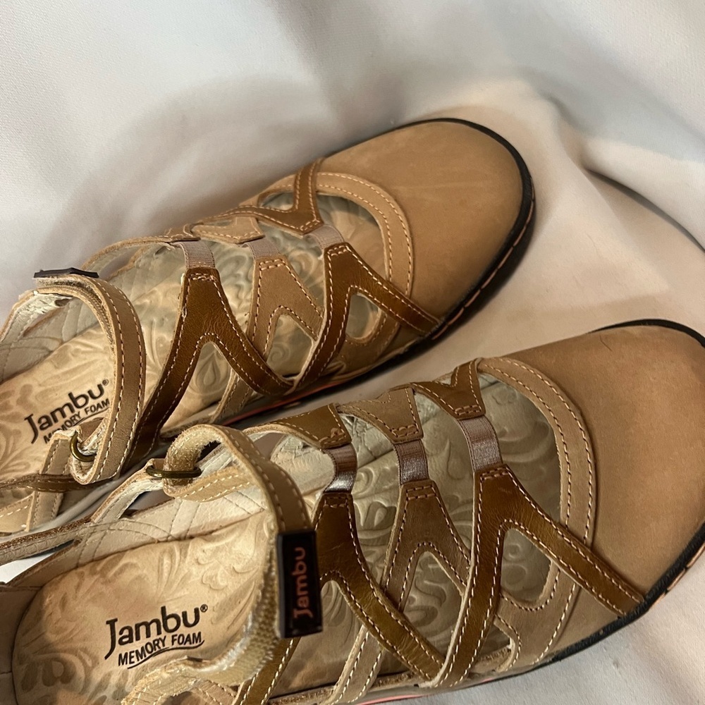 Jambu Tangerine  Leather Sandals 7.5 - Picture 7 of 9